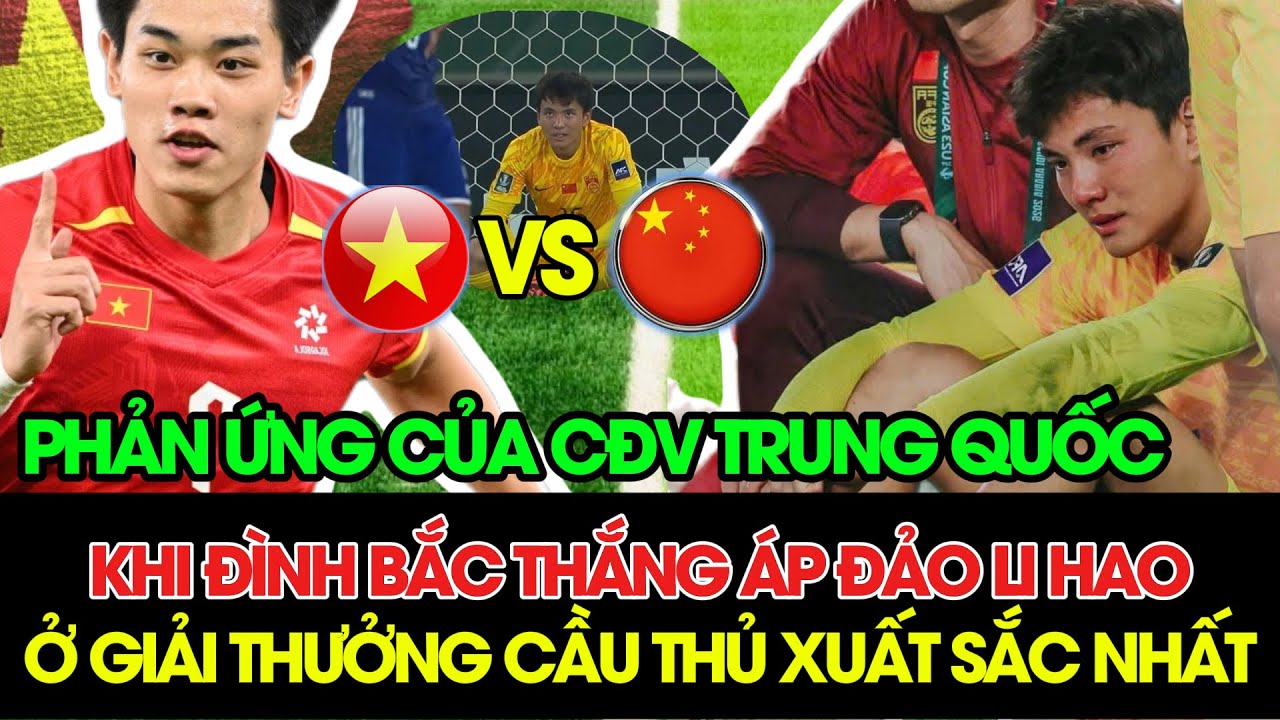 Phản ứng của Cổ Động Viên Trung Quốc khi Đình Bắc thắng Li Hao ở giải thưởng AFC