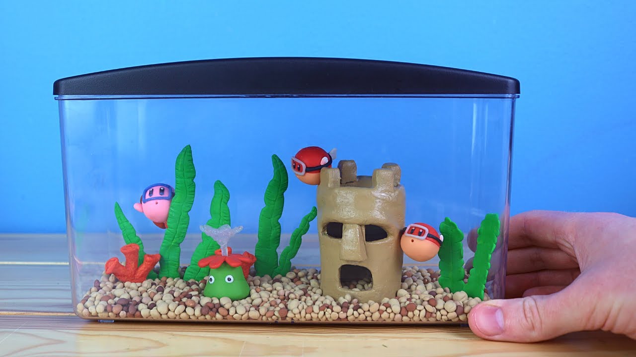 Making A Kirby Themed Fish Aquarium With Polymer Clay