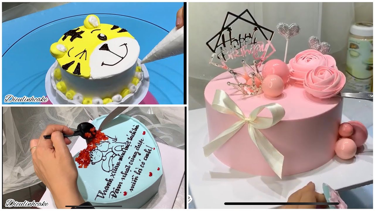 Trang trí bánh kem siêu hấp dẫn | Top 10 beautyfull cake tutorials decorating | dieulinhcake
