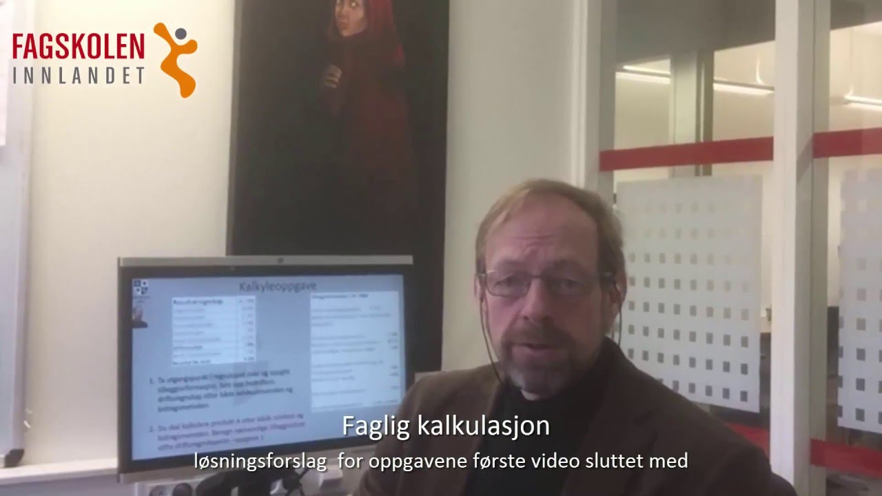 Faglig kalkulasjon TIP del 1 oppgavelosning