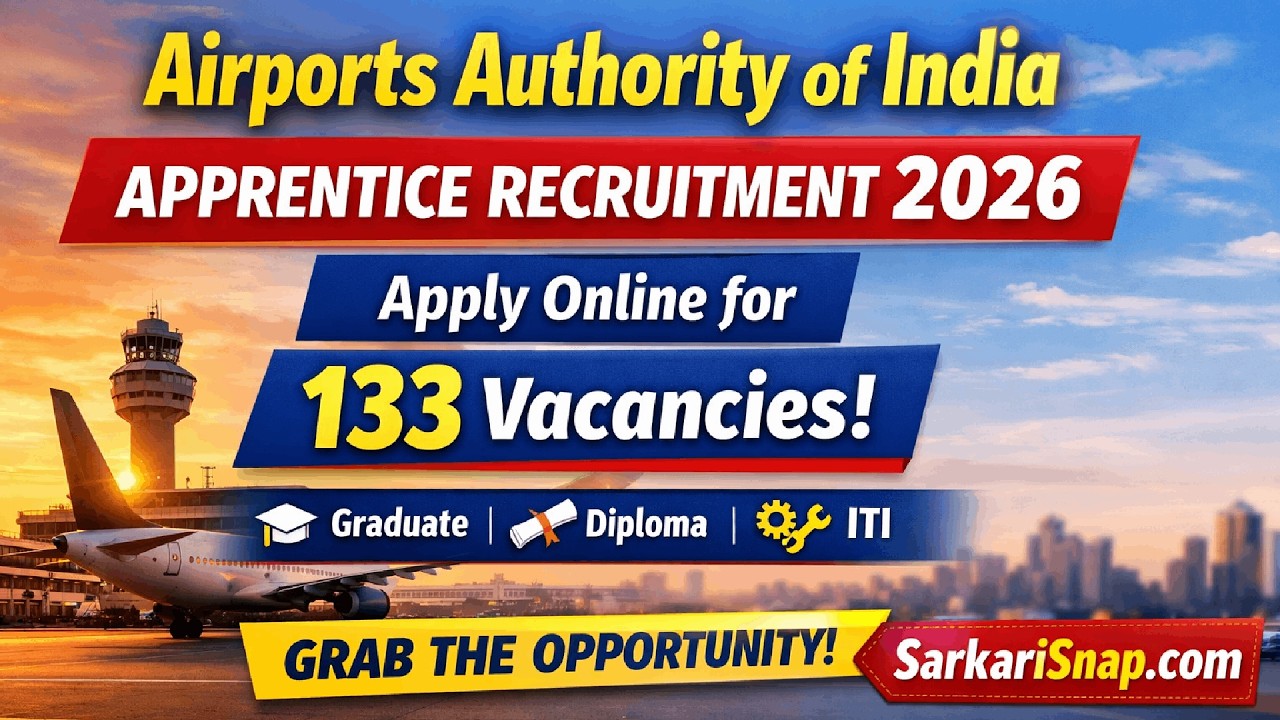 AAI Apprentice Recruitment 2026 | 133 Graduate, Diploma & ITI Apprentice Jobs