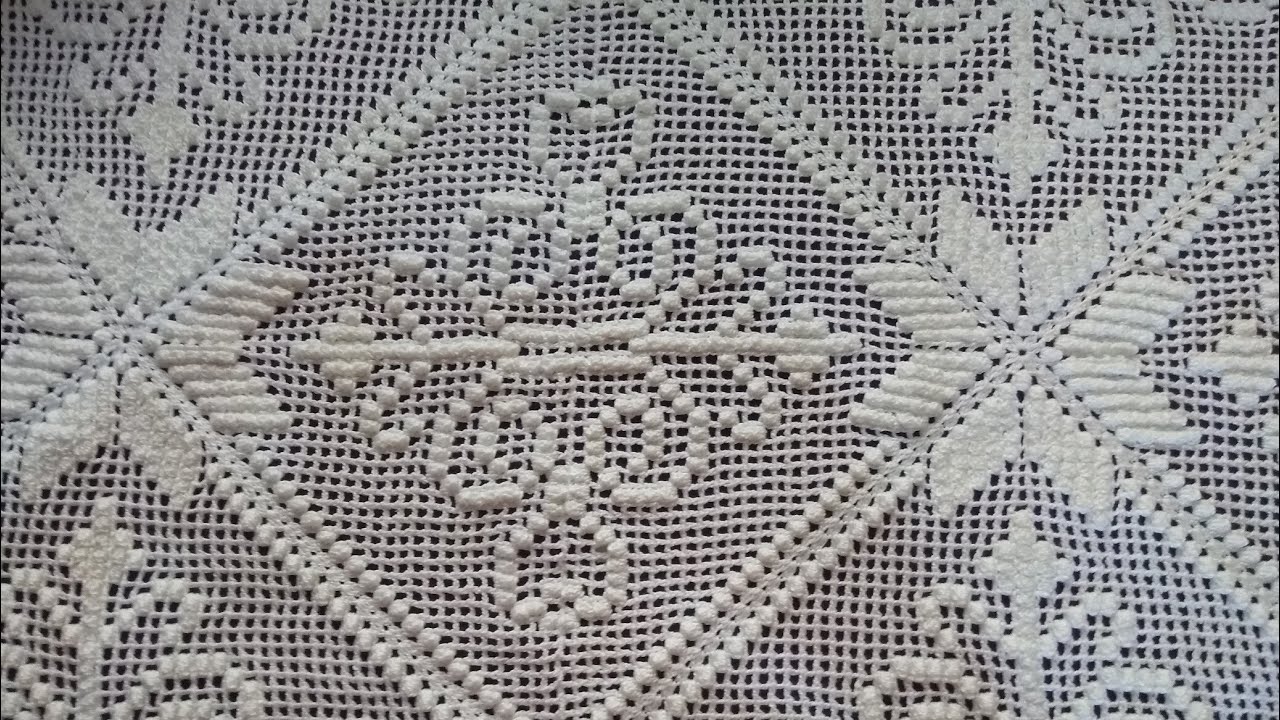 Square imperial de crochê, parte 5, ponto alto e ponto pipoca