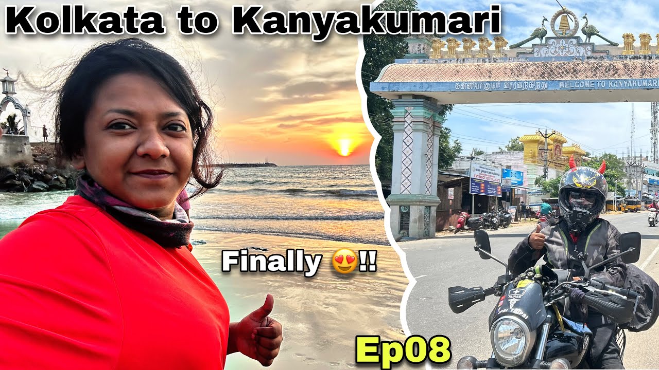 8⃣Kanyakumari exploring, wax museum & ride to Namakkal,New chapter,Kolkata to Kanyakumari solo ride