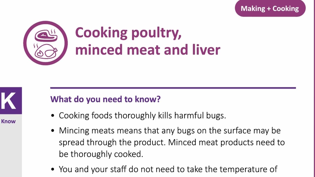 Cooking poultry, minced meat and liver (old version)