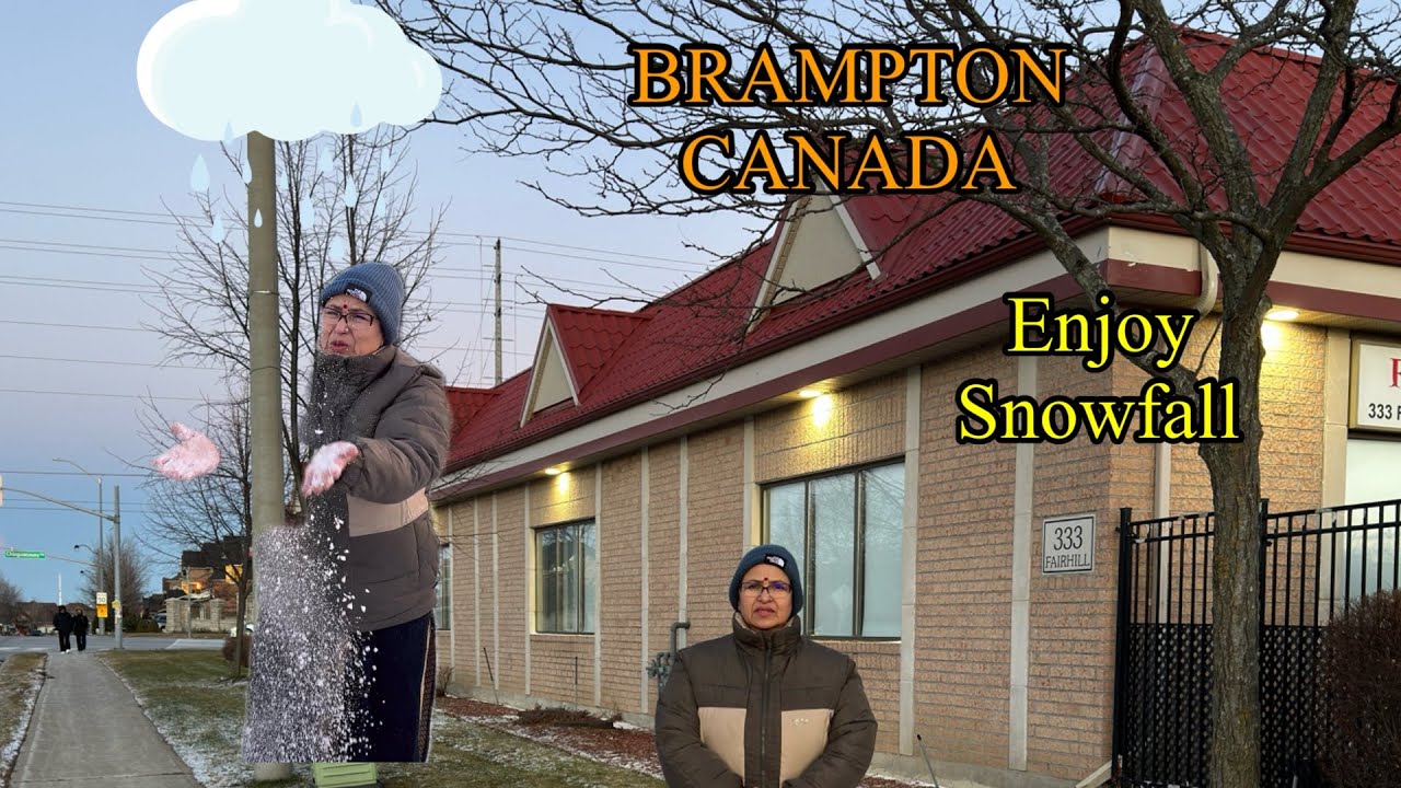 Canada | Brampton mai ho gaya snowfall ab Chalana hai  subzi lene naye Location k Plaza mai!!