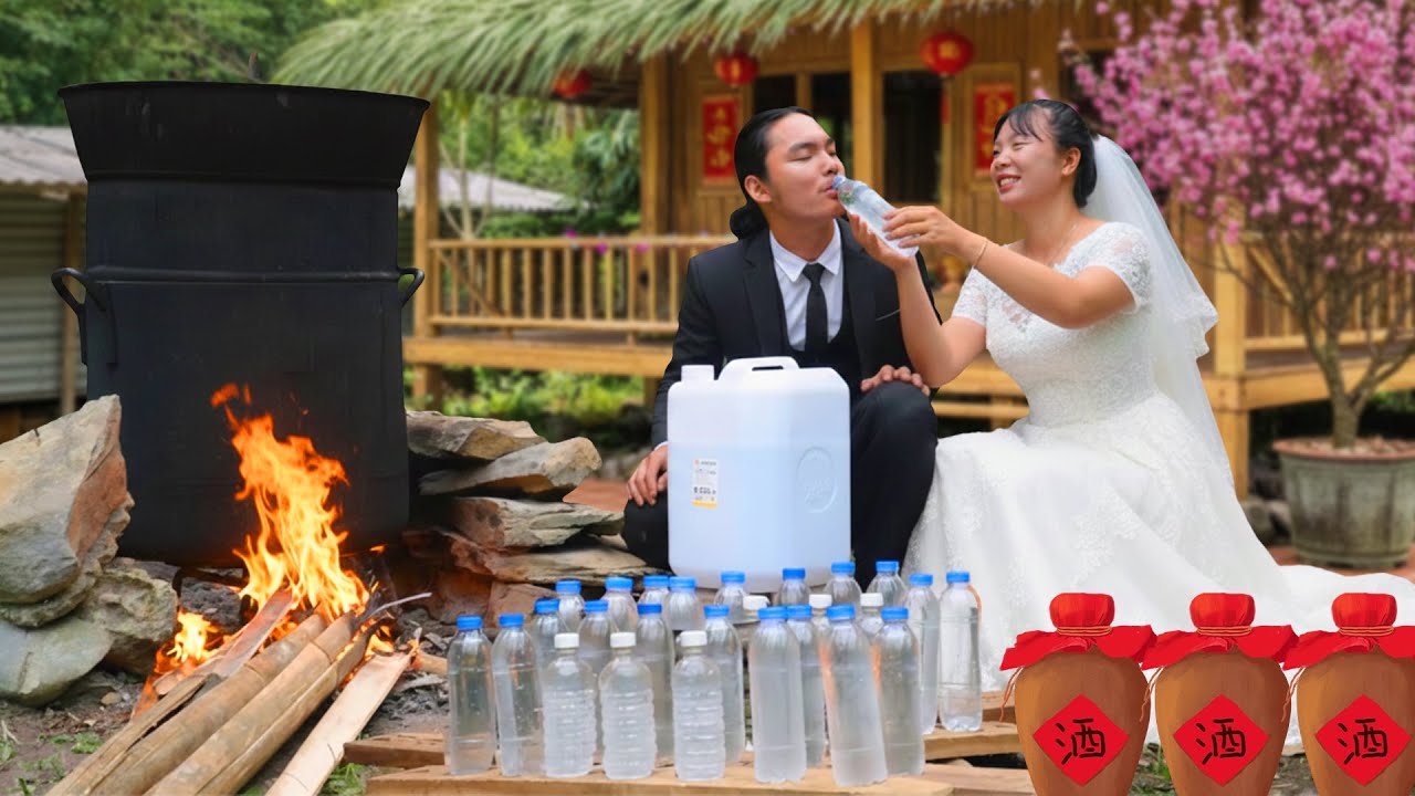 Traditional Vietnamese Method of Producing Rice Wine In Preparation For The Important Tet Holiday
