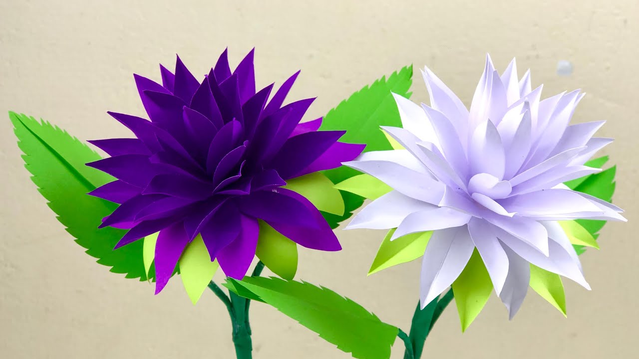 Beautiful Paper Flower Making | Home Decor | Paper Crafts For School | Paper Flowers | Paper Craft