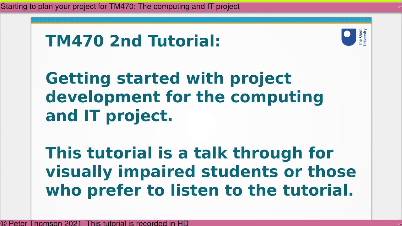 2nd tutorial TM470 getting started and planning
