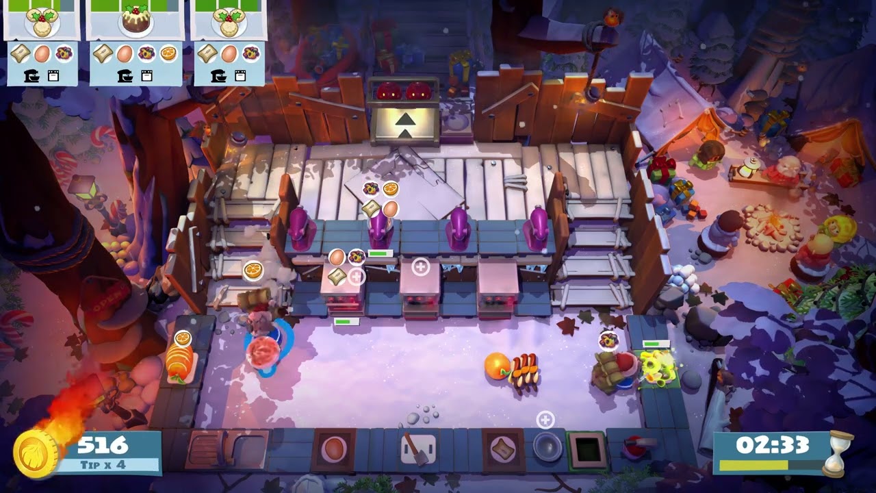 Overcooked! All You Can Eat - Winter Wonderland 1-3 (1 player) Score: 2220