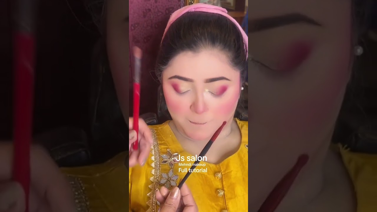 Mehndi Makeup full tutorial signature makeup by shazia Jahangir #jssalon