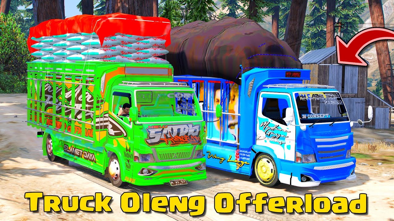 BAWA TRUCK OLENG MUATAN OFFER BERUJUNG BALAPAN Di GTA 5 Indonesia
