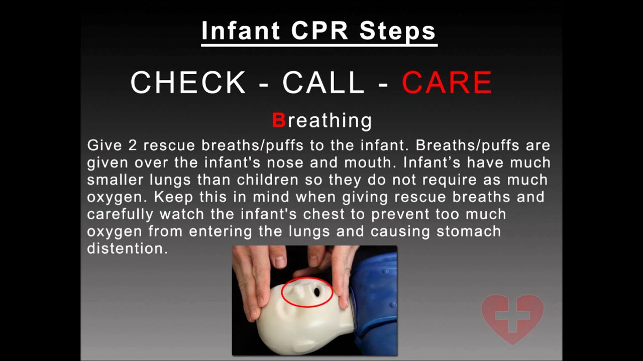 Infant CPR 2010 guidelines training video following New CAB method How to CPR Video