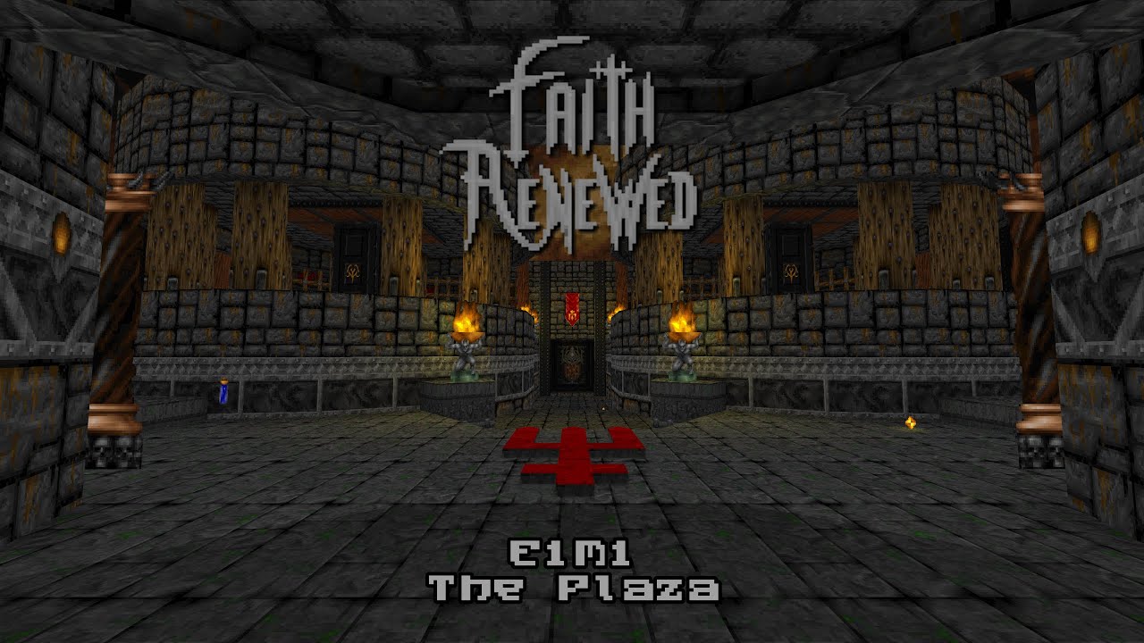 [Heretic] Faith Renewed - E1M1 - The Plaza (Blind Playthrough, Skill 4, No Saves)