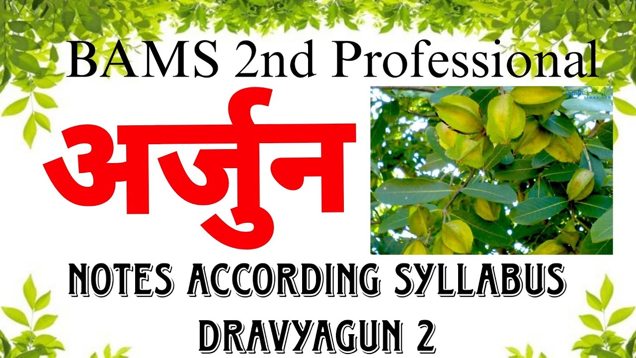 Arjuna Dravyagun 2 ll अर्जुन ll Notes according syllabus ll BAMS 2nd Professional