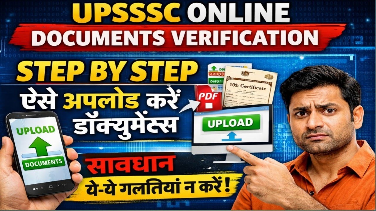 UPSSSC ONLINE DOCUMENTS VERIFICATION | AGTA | VPO | JE | JA