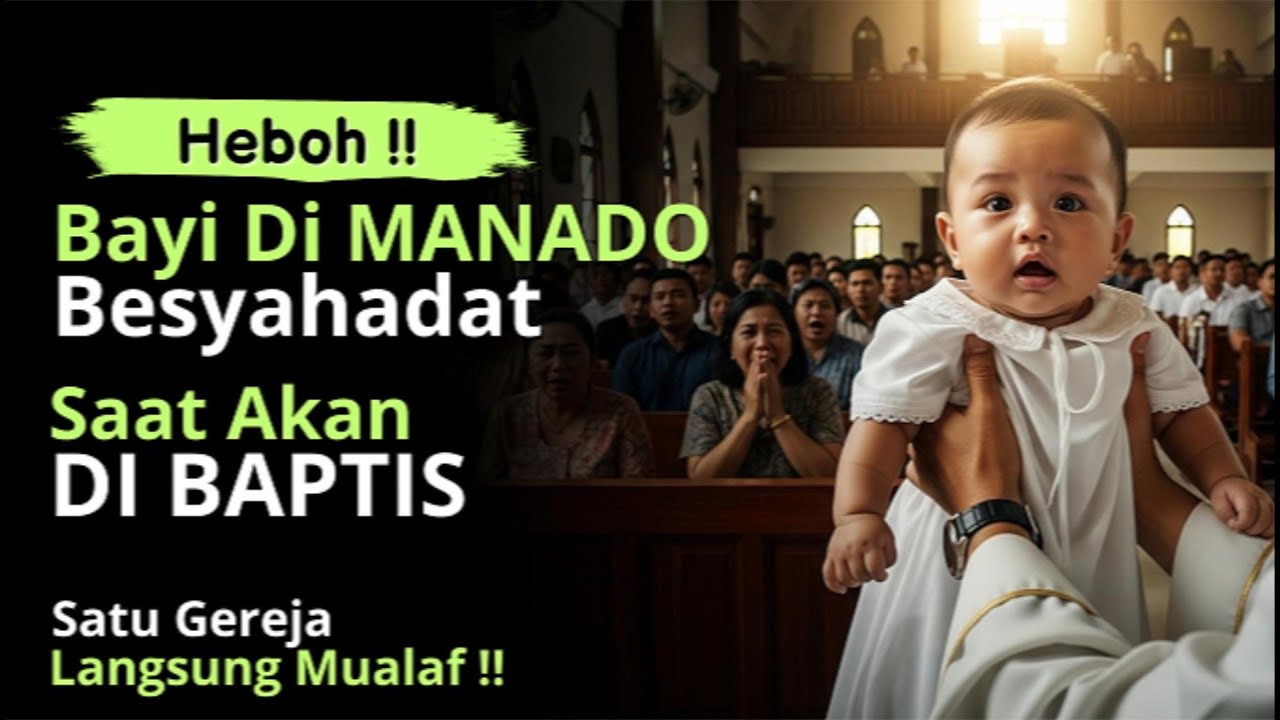 HEBOH ‼️ Bayi Bersyahadat Saat Dibaptis, Jemaat Gereja Menangis