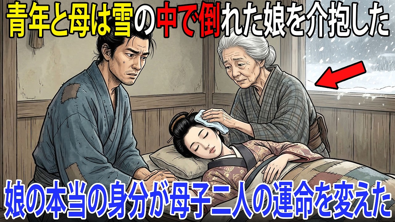 貧しい青年は雪山で気を失った若い娘を救った…だが、その娘の身分は青年に切ない未練を残した  野談  伝説  昔話  説話  民話
