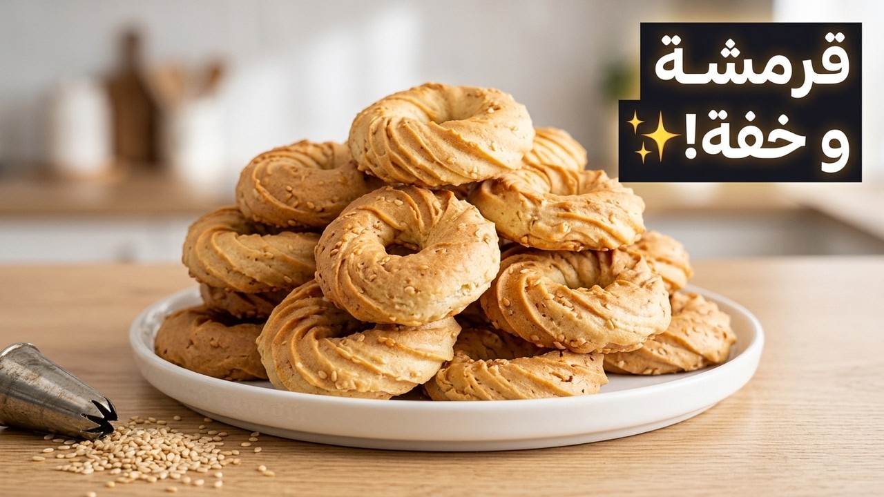 حلوة اللمبوط 2026 🥯| سر الورشات في حلوة المحقن بالجلجلان.. مقرمشة وخفيفة! ✨