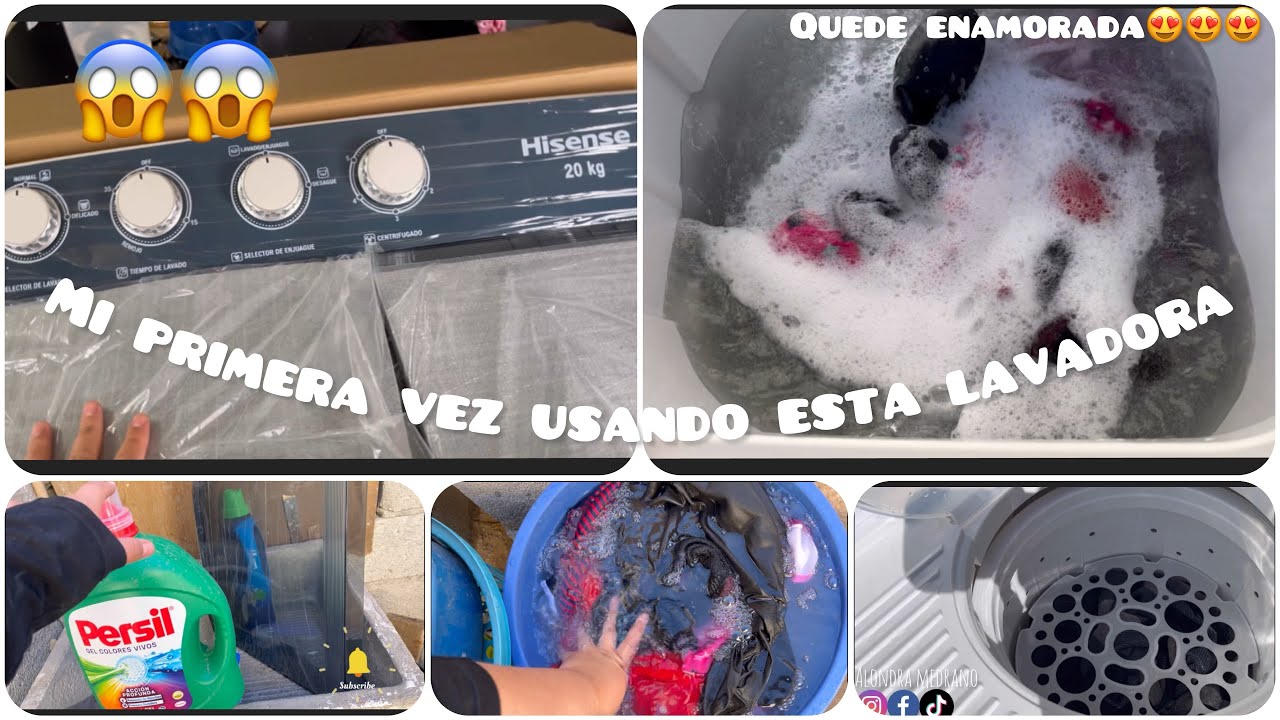 LAVE POR PRIMERA VEZ EN UNA LAVADORA DE DOBLE TINA😱❤️+ME ENAMORÉ DE ESTA LAVADORA😳😳😳