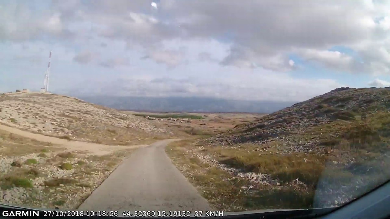 DRIVE #345: Smokvica-Povljana-Gorica (Pag) (Croatia) (timelapse 4x) *Read Description*