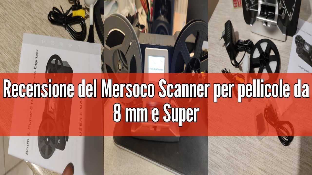 Recensione del Mersoco Scanner per pellicole da 8 mm e Super 8, pellicola Scanner Digitalizzazione d