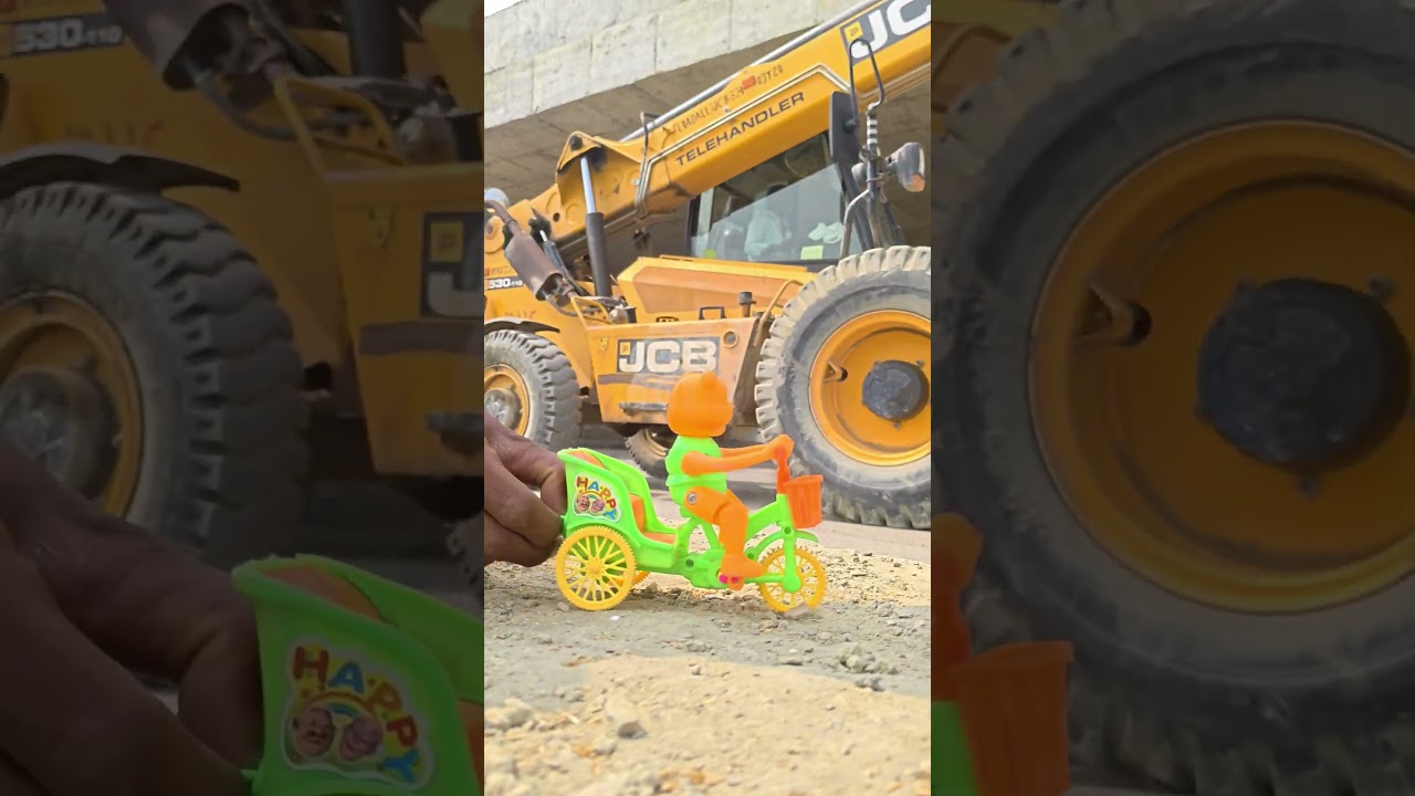 Crazy Bicycle 🚲 And Remote Control🤯  JCB Excavator Unboxing And Testing Short Video ||