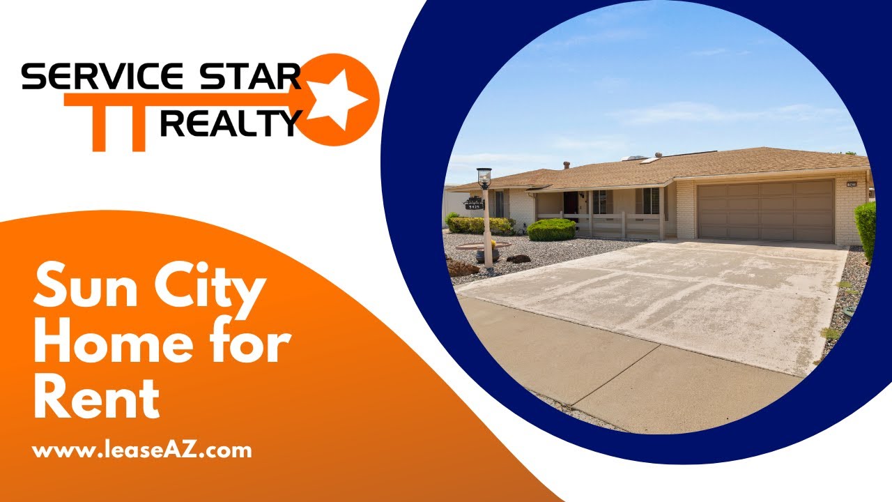 Sun City Homes for Rent 2BR/2BA by Sun City Property Management | Service Star Realty
