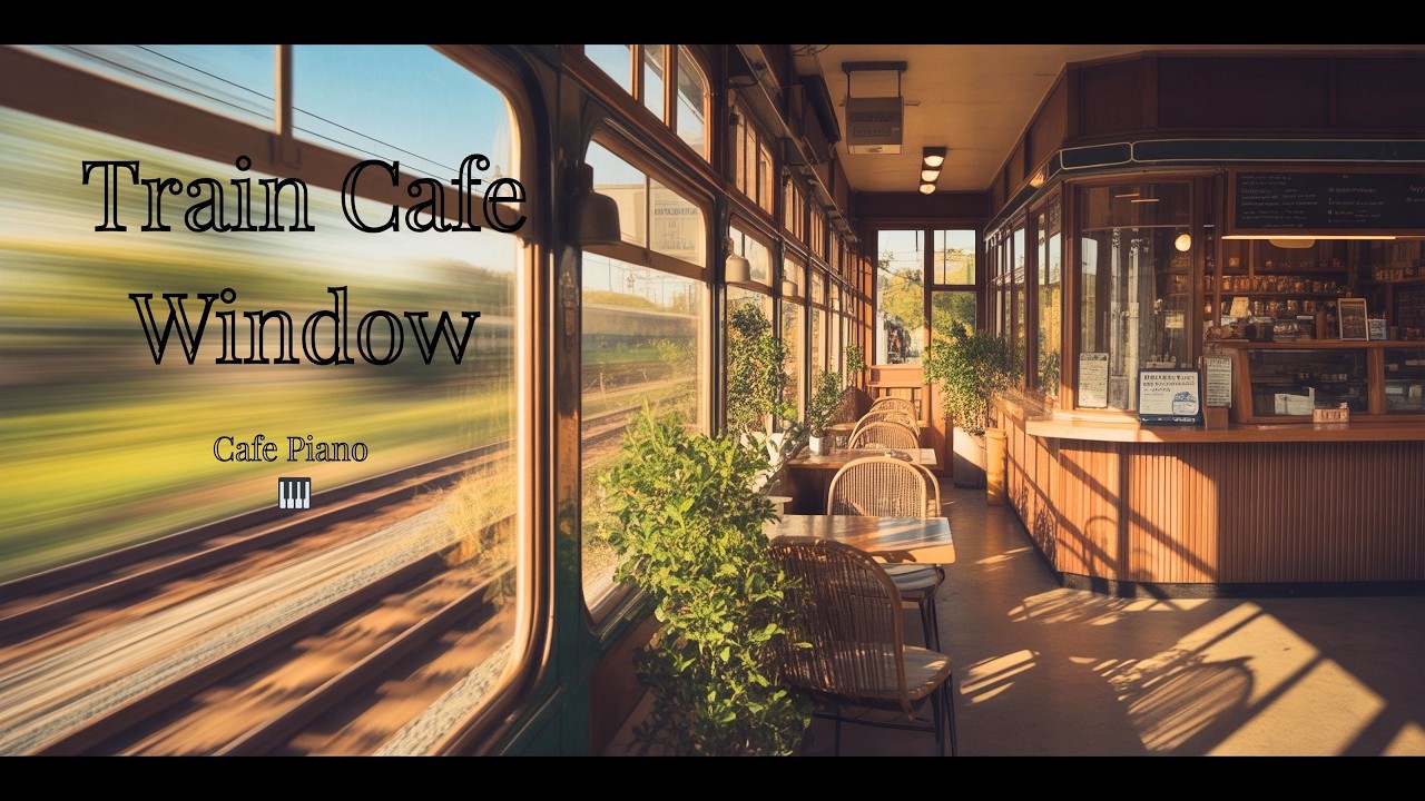 A Cozy Seat by the Train Cafe Window | Peaceful Cafe Piano Mood for Work