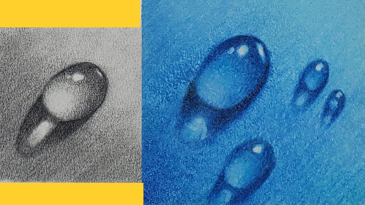 How to Draw a Water Droplet - Tutorial in Our Colored Pencils Course