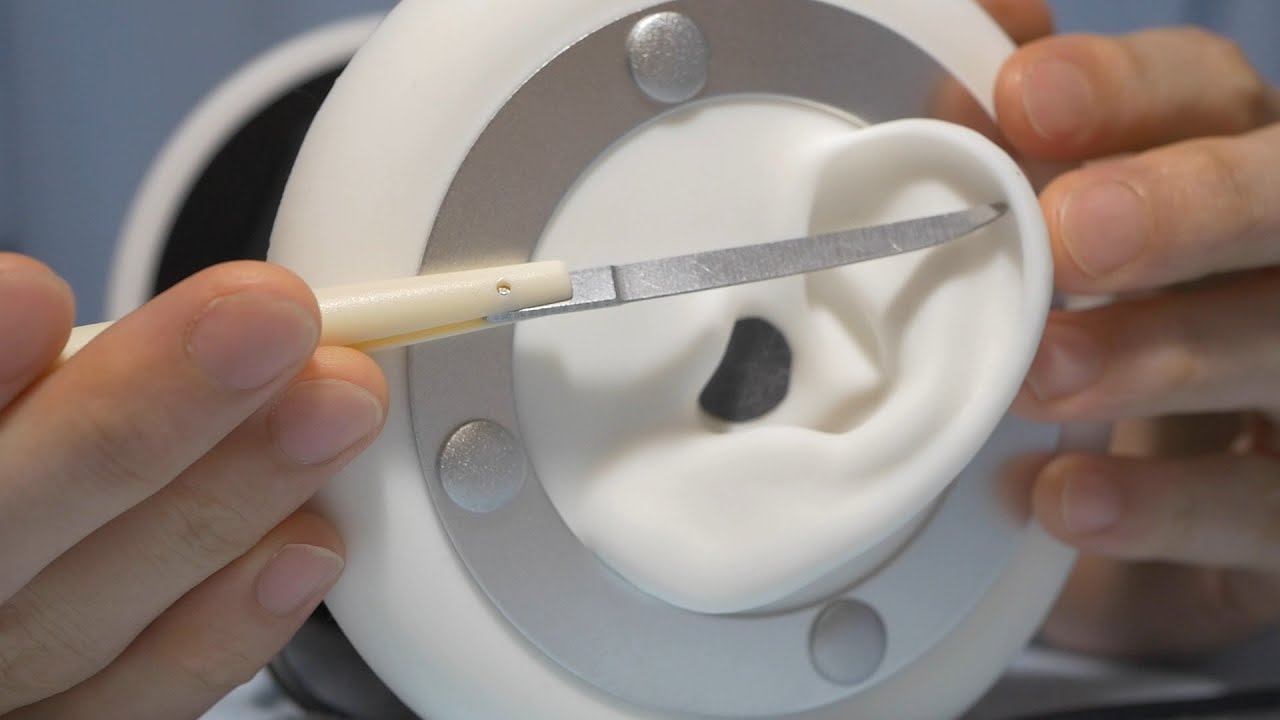 ASMR 雲刀で耳介を耳掃除