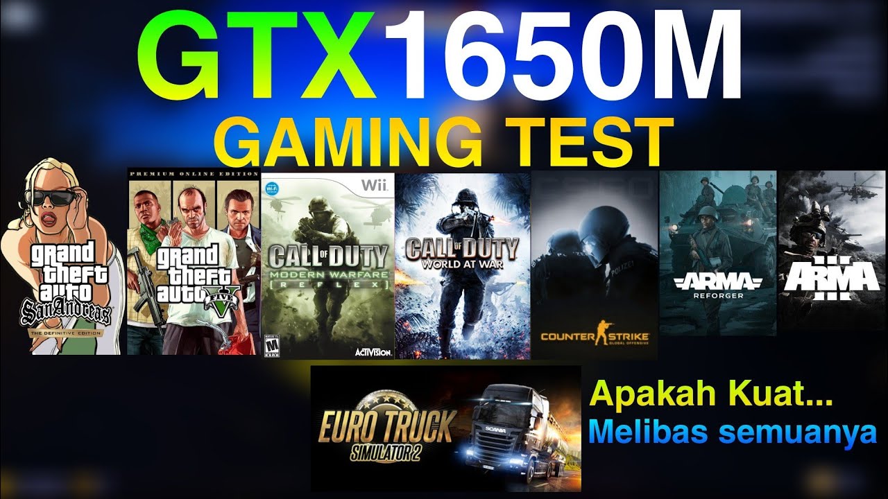 Tes game VGA Harga 1 Jutaan | Nvidia GTX Termurah! GTX 1650M 4GB DDR6