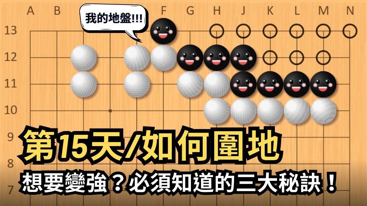 【如何圍地】想要變強？必須知道的三大秘訣！【玩石圍棋教室】