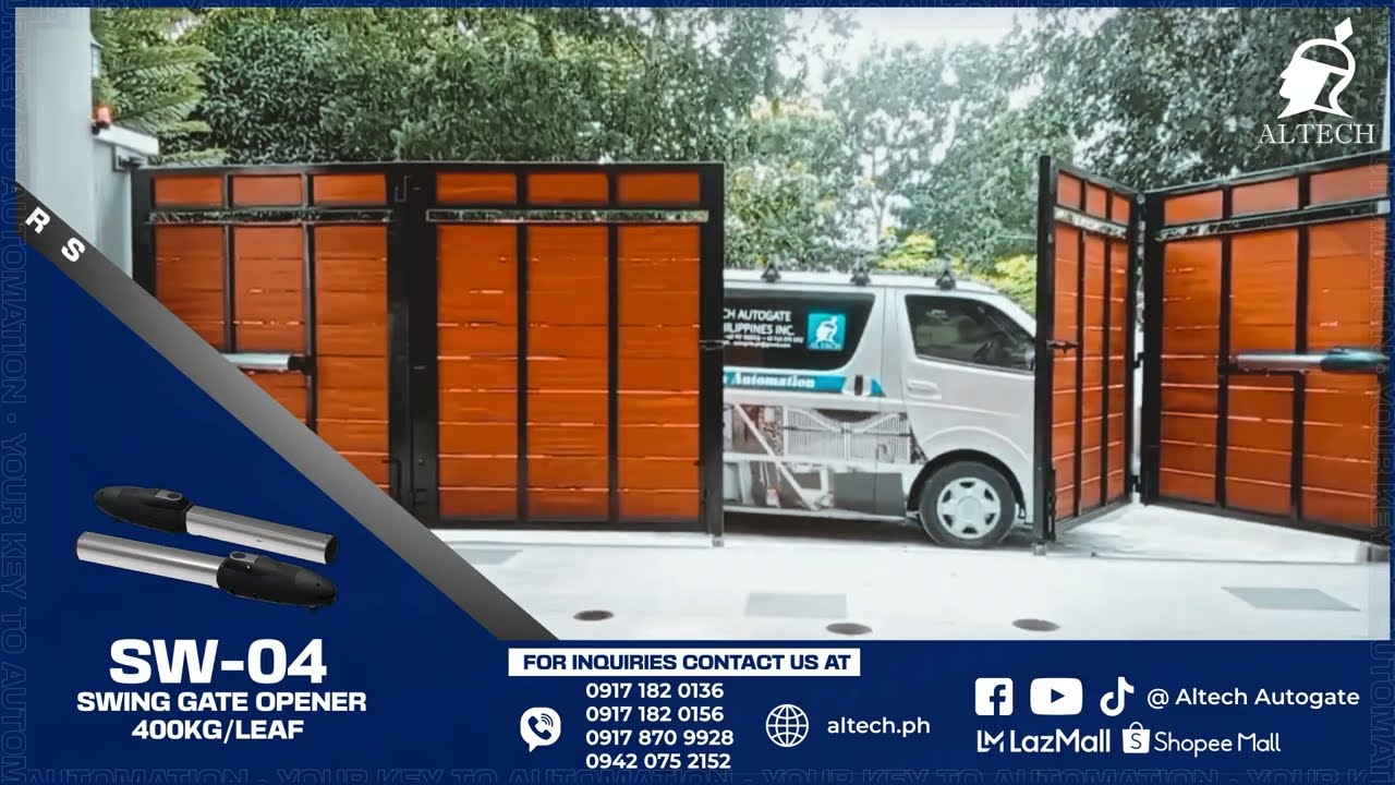 SW-04 Heavy Duty Swing Gate Opener with Limits (Bi-Folding Gate) | Filipino Automatic Gates
