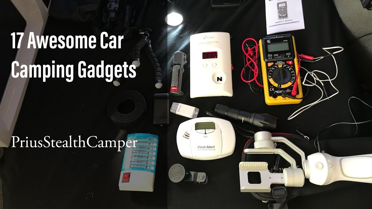 Car Camping Gadgets: Safety, Filming Gimble (Prius Stealth Camper) Van Vanlife