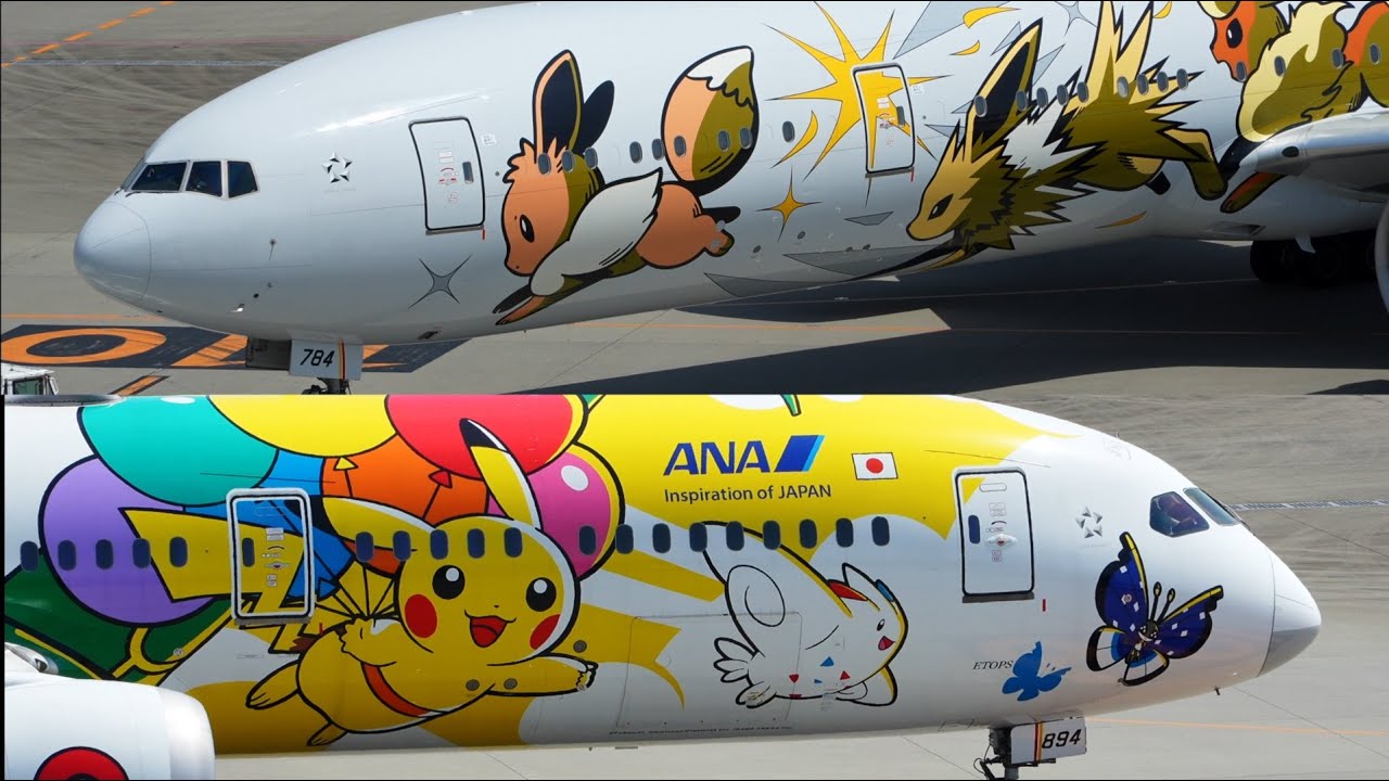 ANA Pokémon Livery Pikachu Jet Eevee Jet NH | 787-9 777-300ER | JA894A | JA784A | Tokyo Haneda |