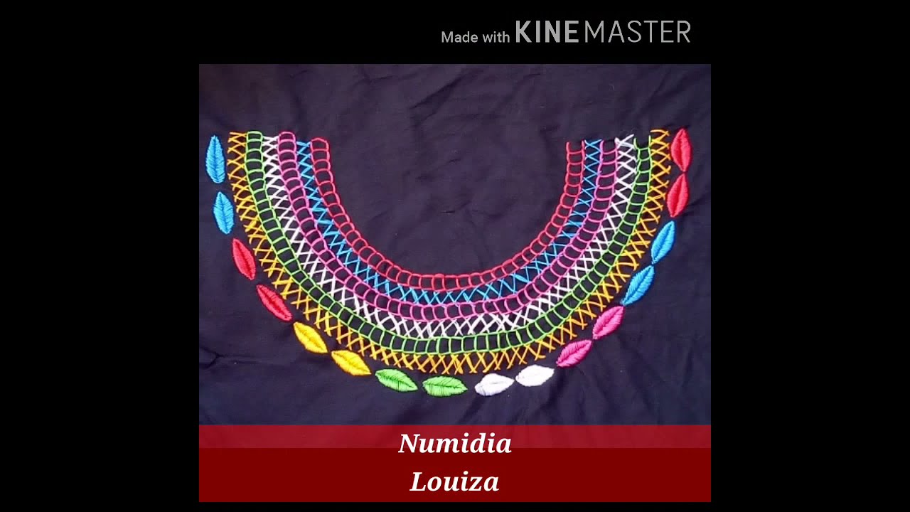Neck Embroidery/لمحبات البساطة هذا الصدر لكي
