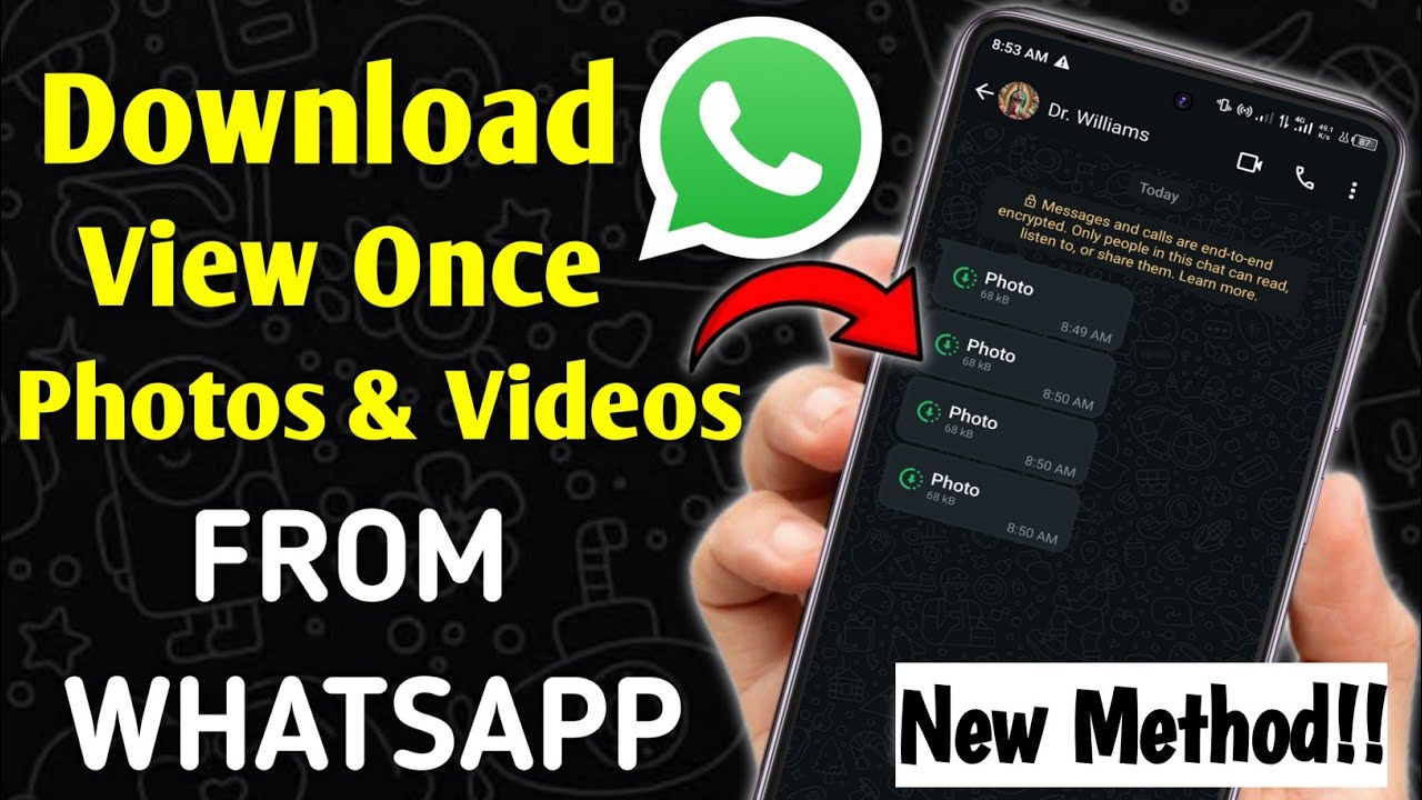 Как снова просматривать фотографии и видео, сохраненные в WhatsApp &laquo;Просмотр один раз&raquo;, на Androi...