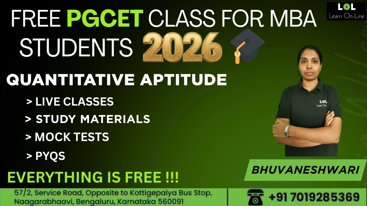 PGCET Mirror and Water Image | Free PGCET Coaching in Kannada | Learn On-Line