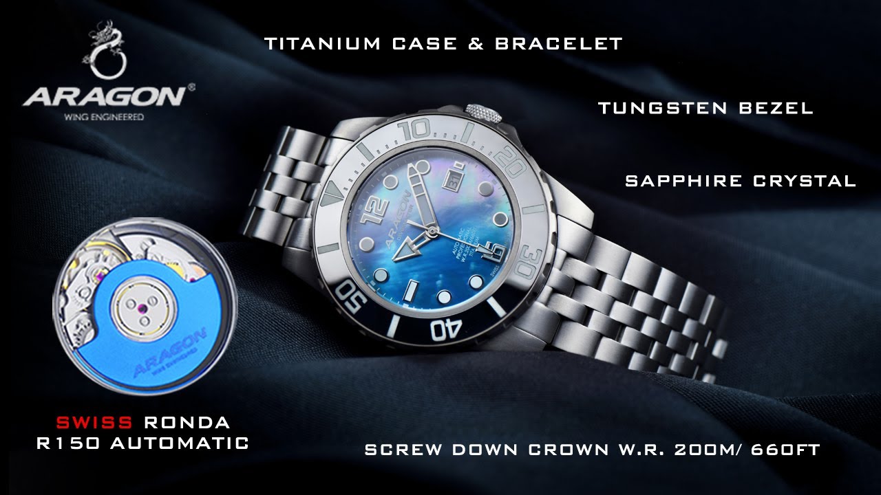 ARAGON® Divemaster MOP Titanium Swiss Automatic
