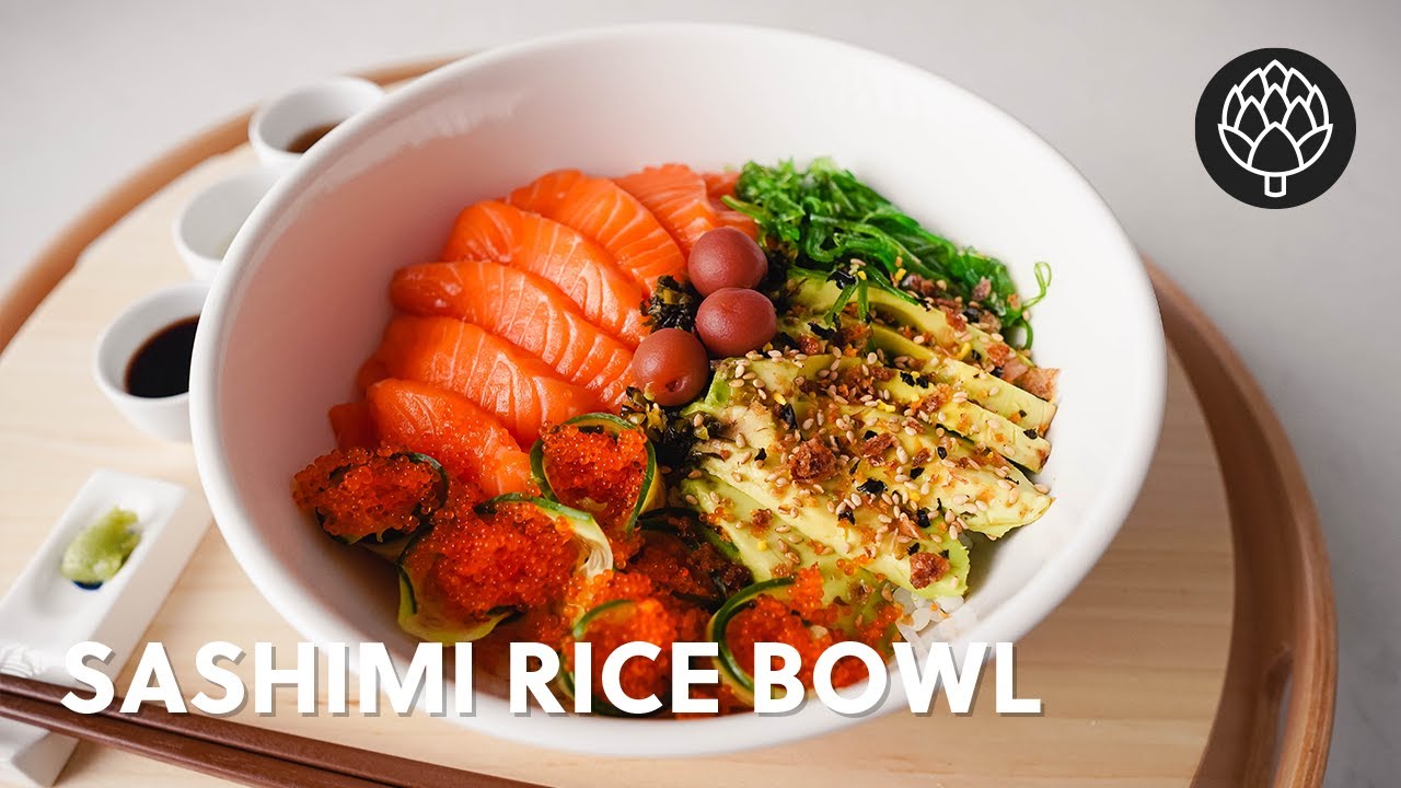 How to Make Salmon Sashimi Rice Bowl