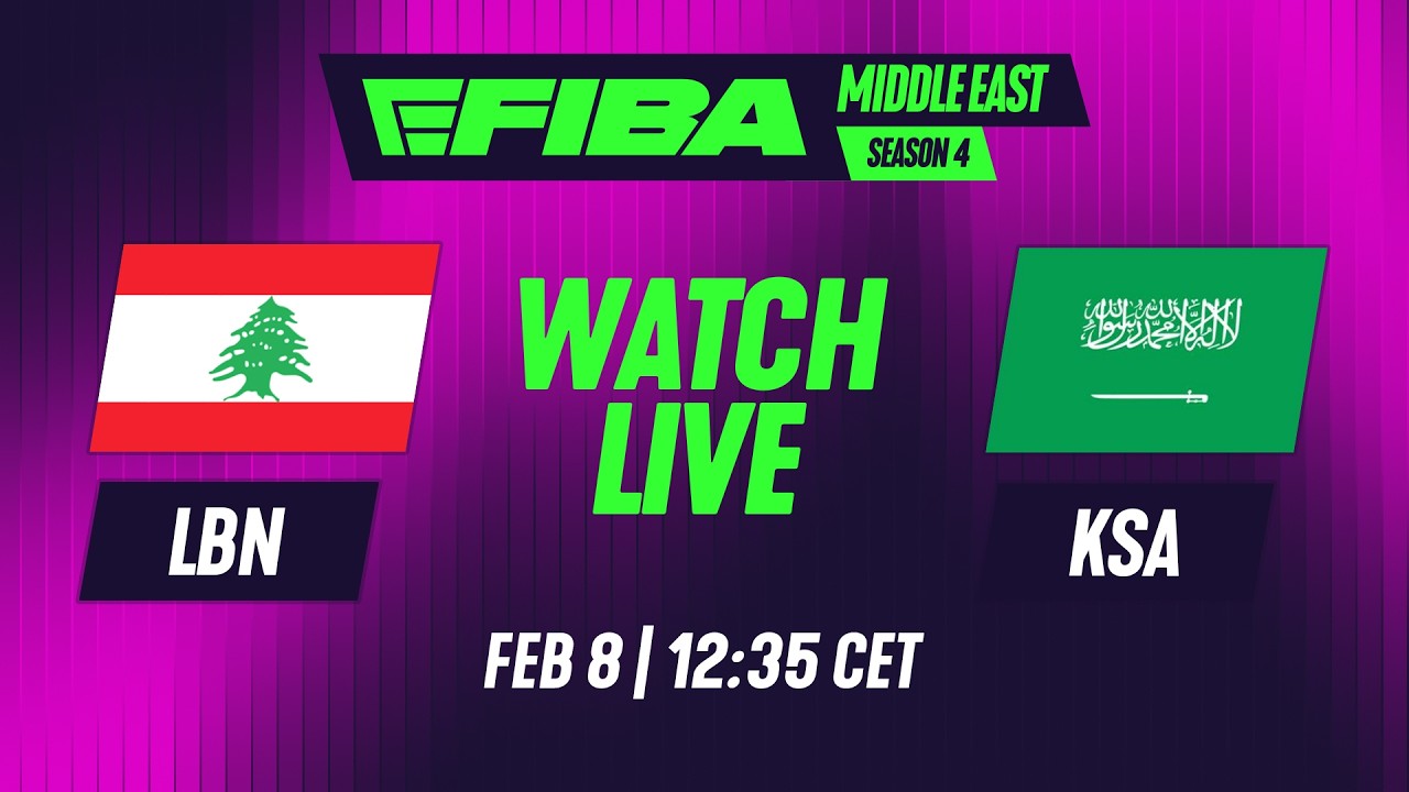 LEBANON vs SAUDI ARABIA | Clean Feed | eFIBA Middle East S4 Finals