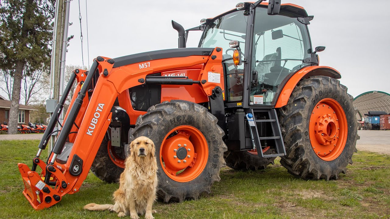Трактор Kubota M6 серии M6-141 и погрузчик M57! Серьёзная машина!