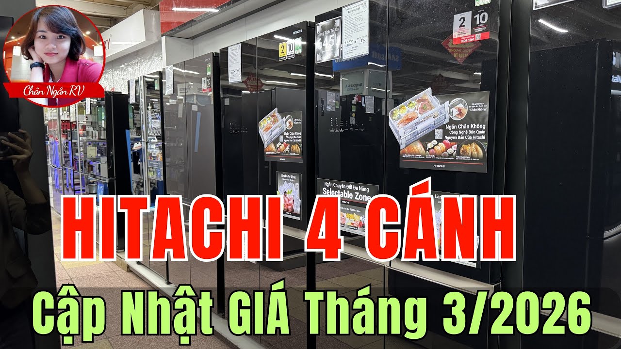 Giá Tủ Lạnh Hitachi 4 Cánh Hôm Nay | Cập Nhật Tháng 3/2026 | Chân Ngắn RV