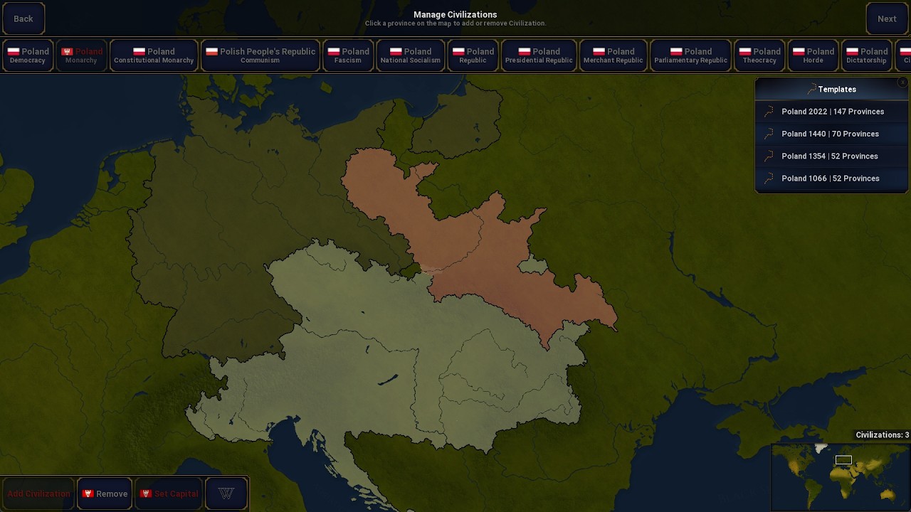 Nation Templates, Scenario Editor - Age of History 2: Definitive Edition