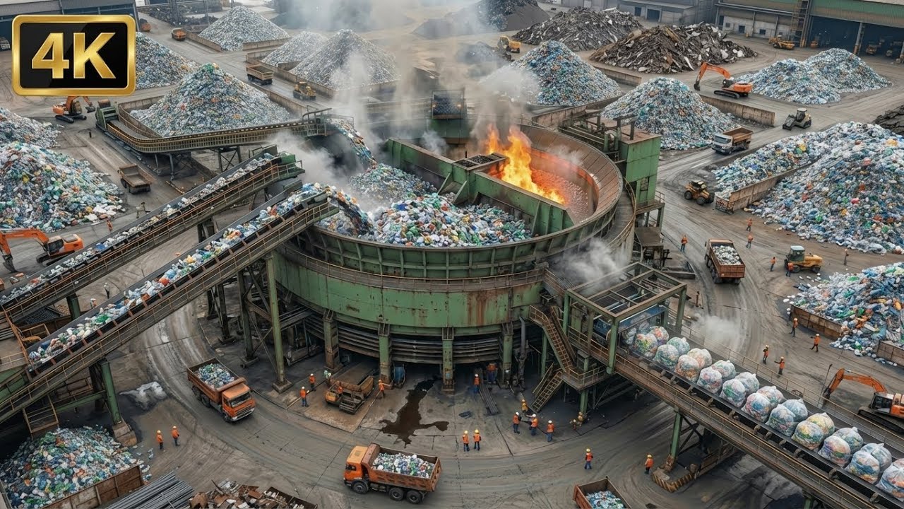Inside a Plastic Waste Recycling Factory | How Plastic Is Recycled Into Pellets