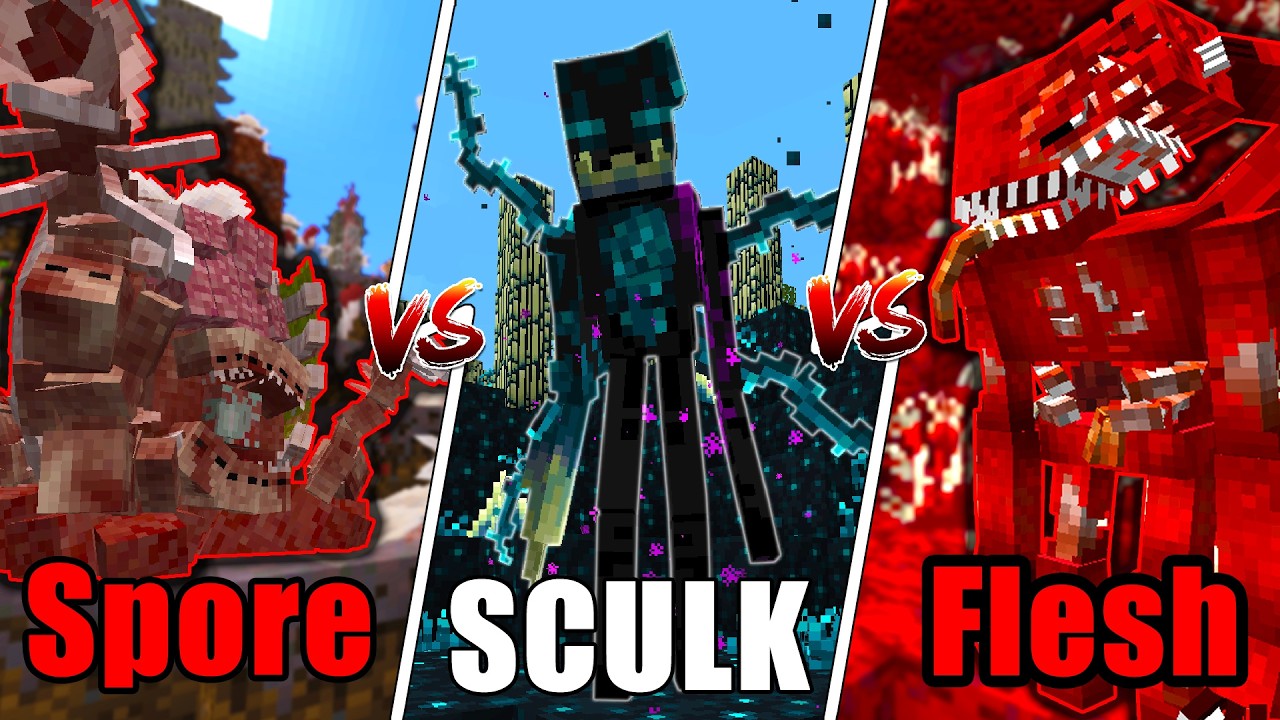 What Happens when THREE Minecraft Infection Mods fight eachother?