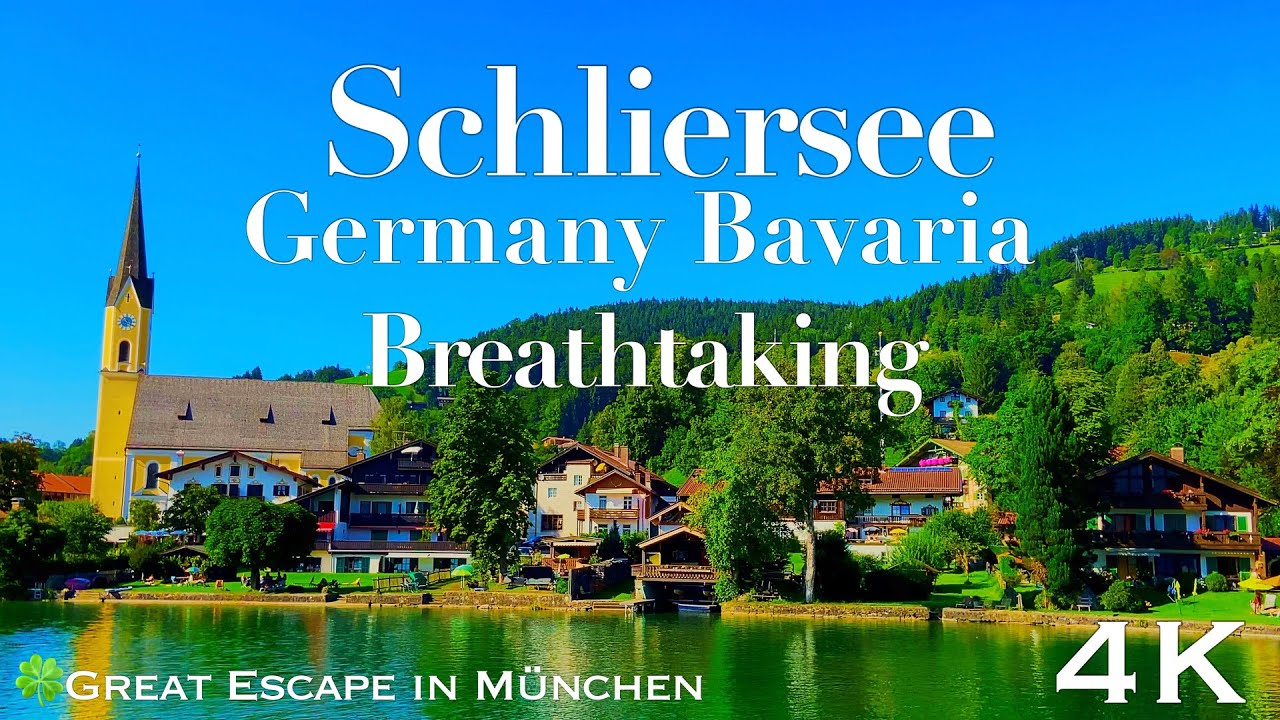 【Lake Schlier 1H from Munich Germany】 Beach Beer Cycling & Boat Adventure!【4K】