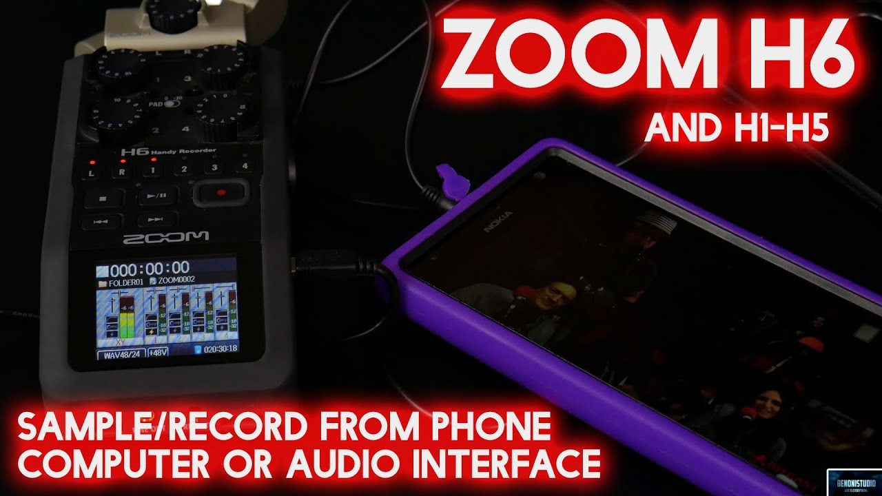 ZOOM H6 (и H1-H5) | СЭМП/ЗАПИСЬ С ТЕЛЕФОНА, ПЛАНШЕТА, КОМПЬЮТЕРА ИЛИ АУДИОИНТЕРФЕЙСА