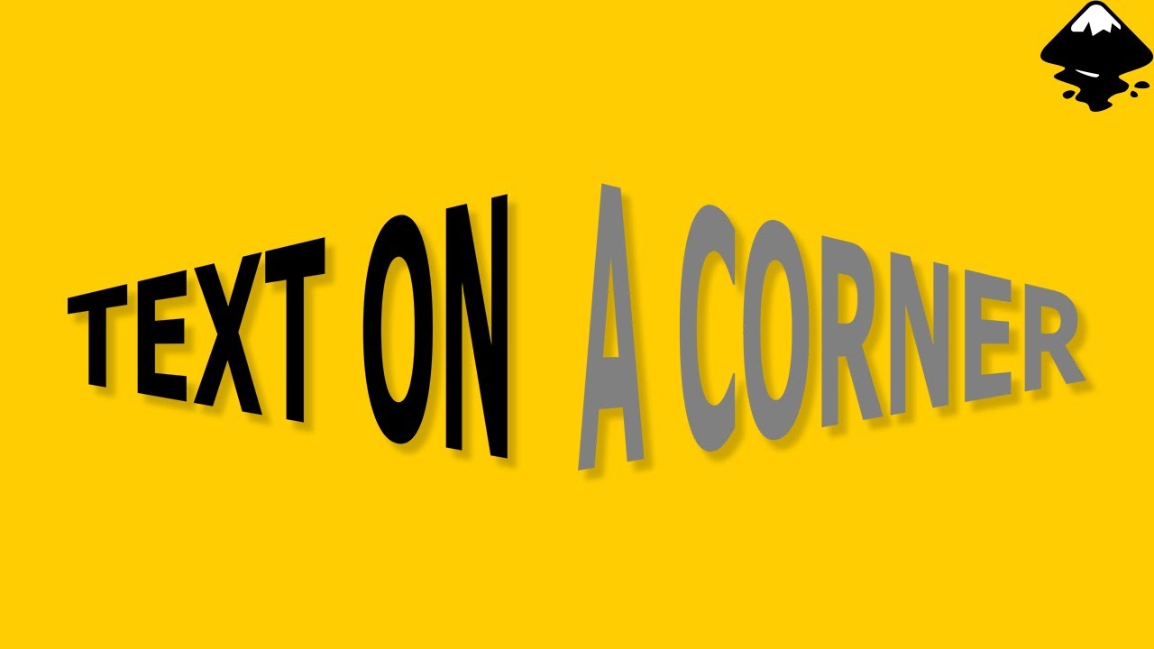 Text on a corner effect in Inkscape