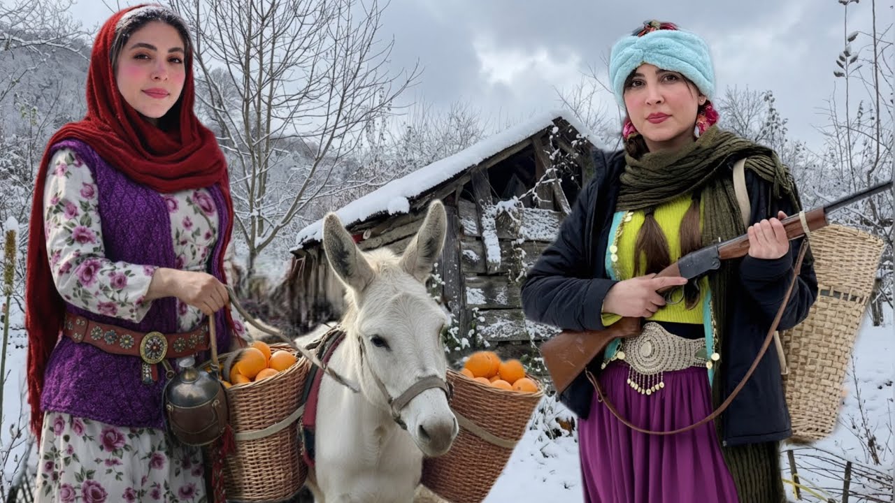 🏡IRAN VILLAGE LIFE A MIX OF TRADITIONAL DISHES A WINTER DAY IN THE VILLAGE